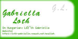 gabriella loth business card